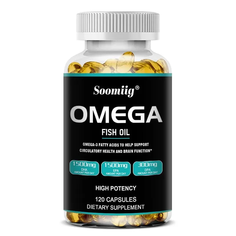 Omega 3 Fish Oil Softgels 3300mg Υψηλής Δυναμικότητας με EPA & DHA Υποστηρίζει Ενέργεια Εγκεφαλική Καρδιά Άρθρωση Οφθαλμών Δέρμα & Ανοσία Υγεία