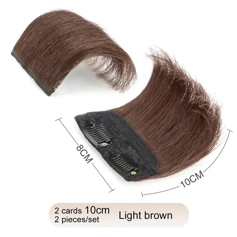 Synthetic 2 pieces/set of wig pads hair extensions opening and top replacement pieces replacement artifact — image 8