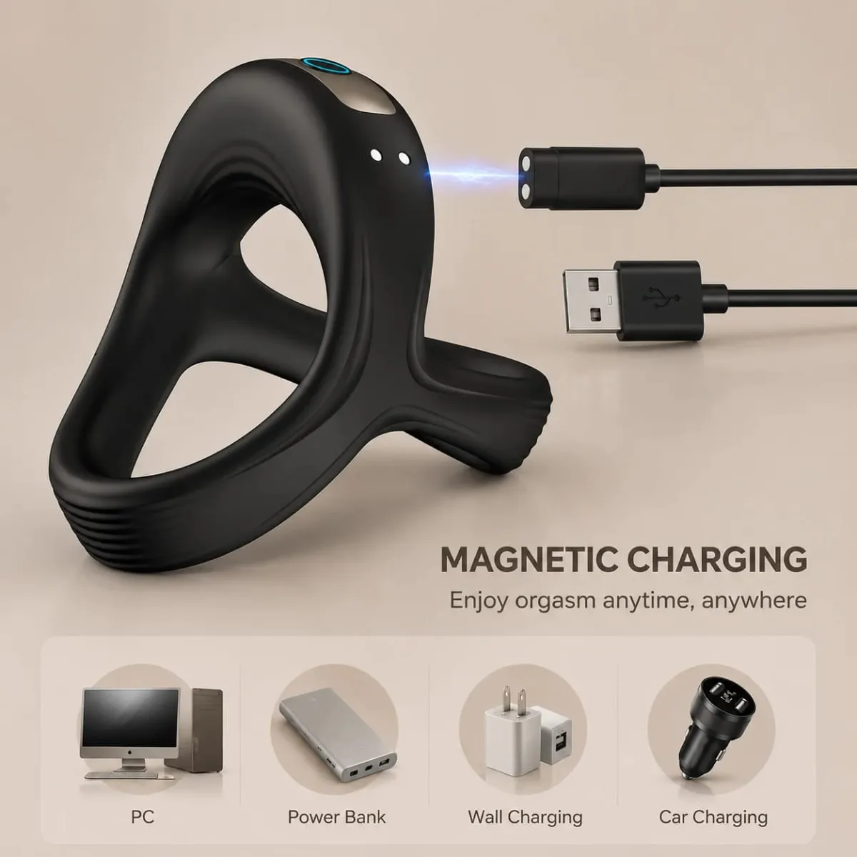Cock Penis Ring Vibrator Vibrating Stimulator Massager Lasting Ejaculation Delay Cock Rings for Men Couple Ring Adults Sex Toy — image 5