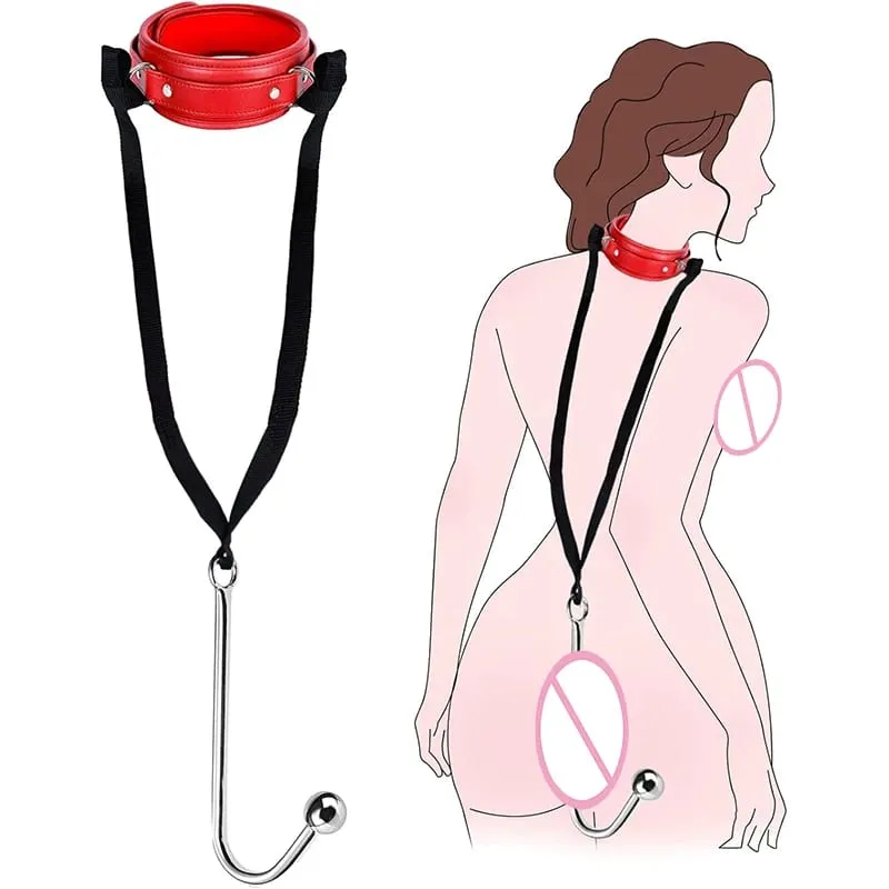 SM Couple Anal Hook Sex Bondage Restraint Set BDSM Leather Chain Stainless Steel Adult Sex Toys For Men Adjustable Harness — image 1