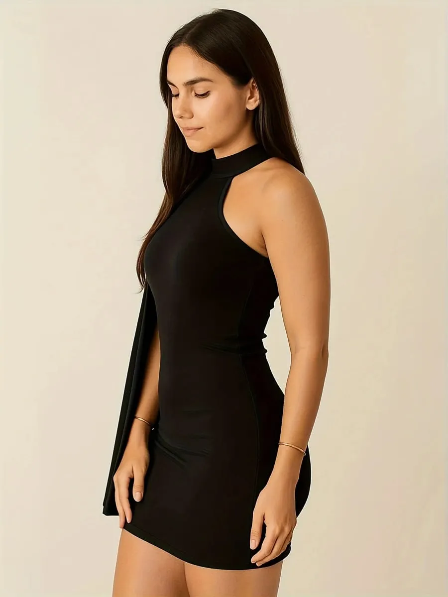 Ladies Sexy Neckline High-End Party Dress Asymmetrical Split Sleeve Ball Gown Suitable for Parties Play And Holiday — image 3