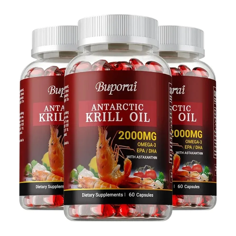 Huile de Krill Antarctique 2000MG - Contient de l'astaxanthine favorise le métabolisme antioxydant de la santé du cerveau et du cœur et renforce l'immunité — image 11
