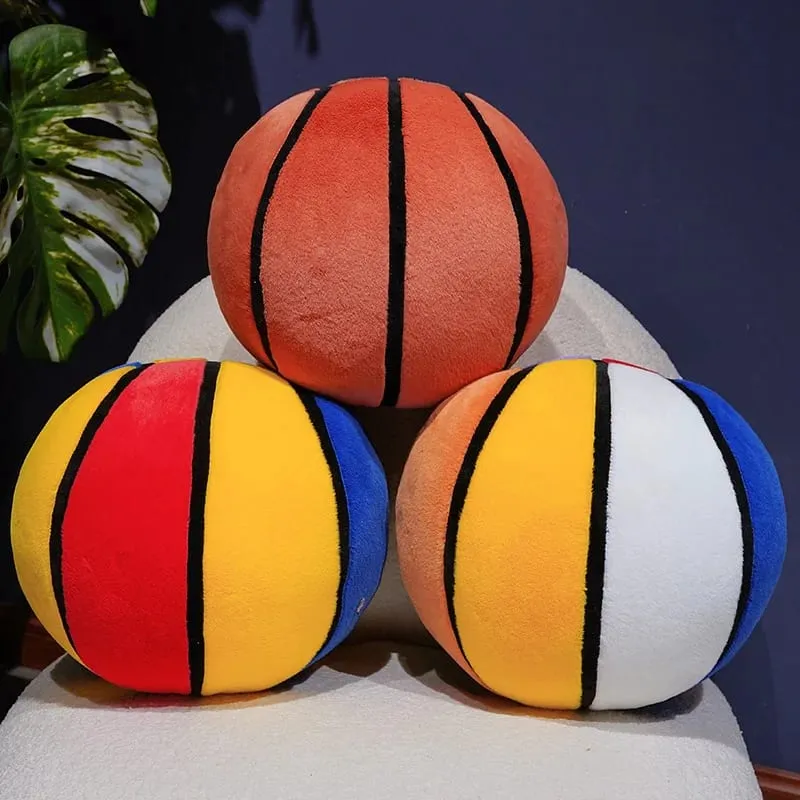 Basketball Plushie Simulation Basketball Throw Pillow Fill Plump Bedroom Decorations Skin-friendly Holiday Gift For Boy And Girl — image 4