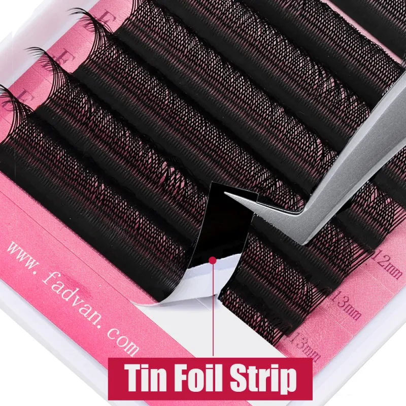 Extensões de cílios postiços em formato de Fadvan YY marrom/preto C/D/L/LU/L+ Curl Fox Eye — image 5
