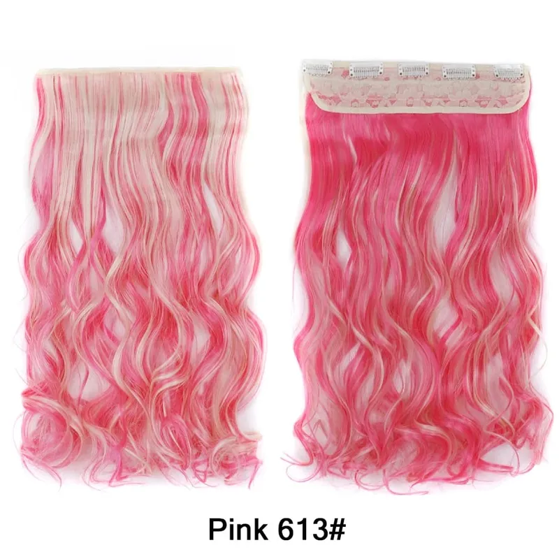 Water Wavy Clip in Hair Extension Synthetic Hair Highlight Silky Soft Natural Look with Invisible Lace Weft Hairpieces for Women — image 14
