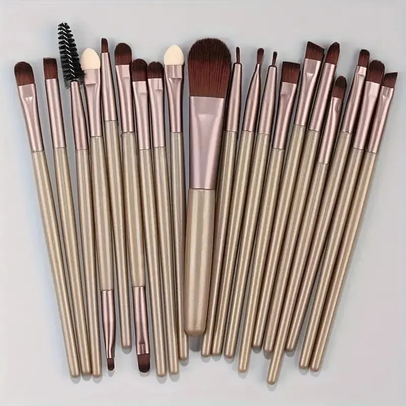 20pcs Makeup Brush Set Soft Fluffy Cosmetic Foundation Powder Eyeshadow Kabuki Blending Make Up Brush Beauty Tool Makeup Sponge