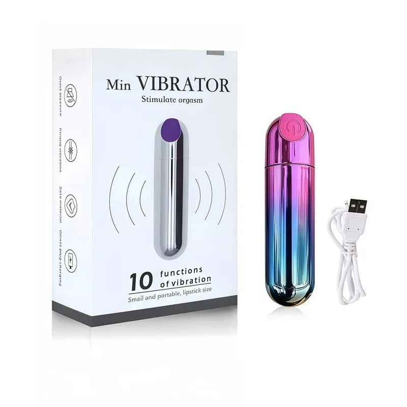 Carga usb 10 velocidades mini vibrador bala recarregável sem fio vibratório anal plug clitoriano estimulador brinquedos sexuais adultos para mulher