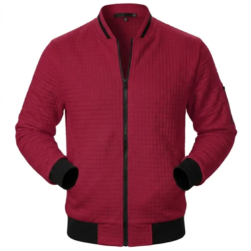 Autumn Men's Full Zip Athletic Sweatshirts Jacket Long Sleeve Casual Coats Men Sports Running Track Jacket Lightweight Outerwear — image 10