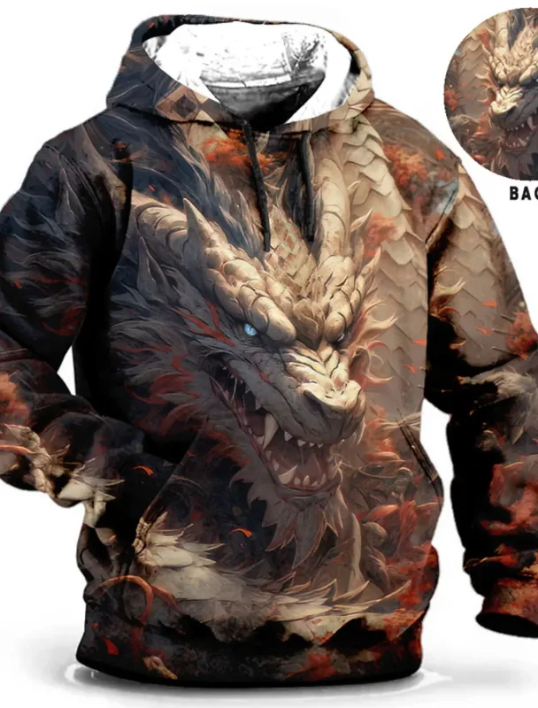 Chinese New Year Dragon 3d Print Hoodie Men Women Fashion Street Vintage Hoodie Sweatshirt Outwear Coat Men Tracksuits Sportwear — image 9