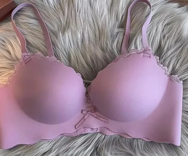 Hot Selling Ladies Push Up Bra Set Seamless Wireless Support Anti-Sagging Comfort Lingerie Set S-XLAB for Young Women Daily Use — image 11