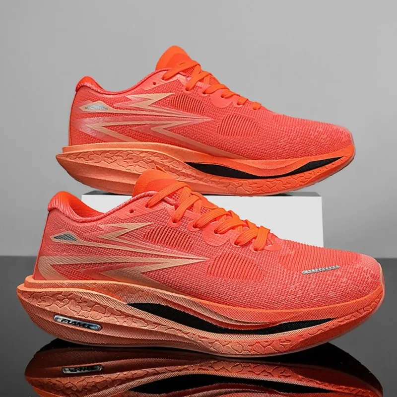 Carbon Plate Marathon Running Shoes Men Women Breathable Lightweight Sports Sneakers Shock Absorbing Athletic Shoes