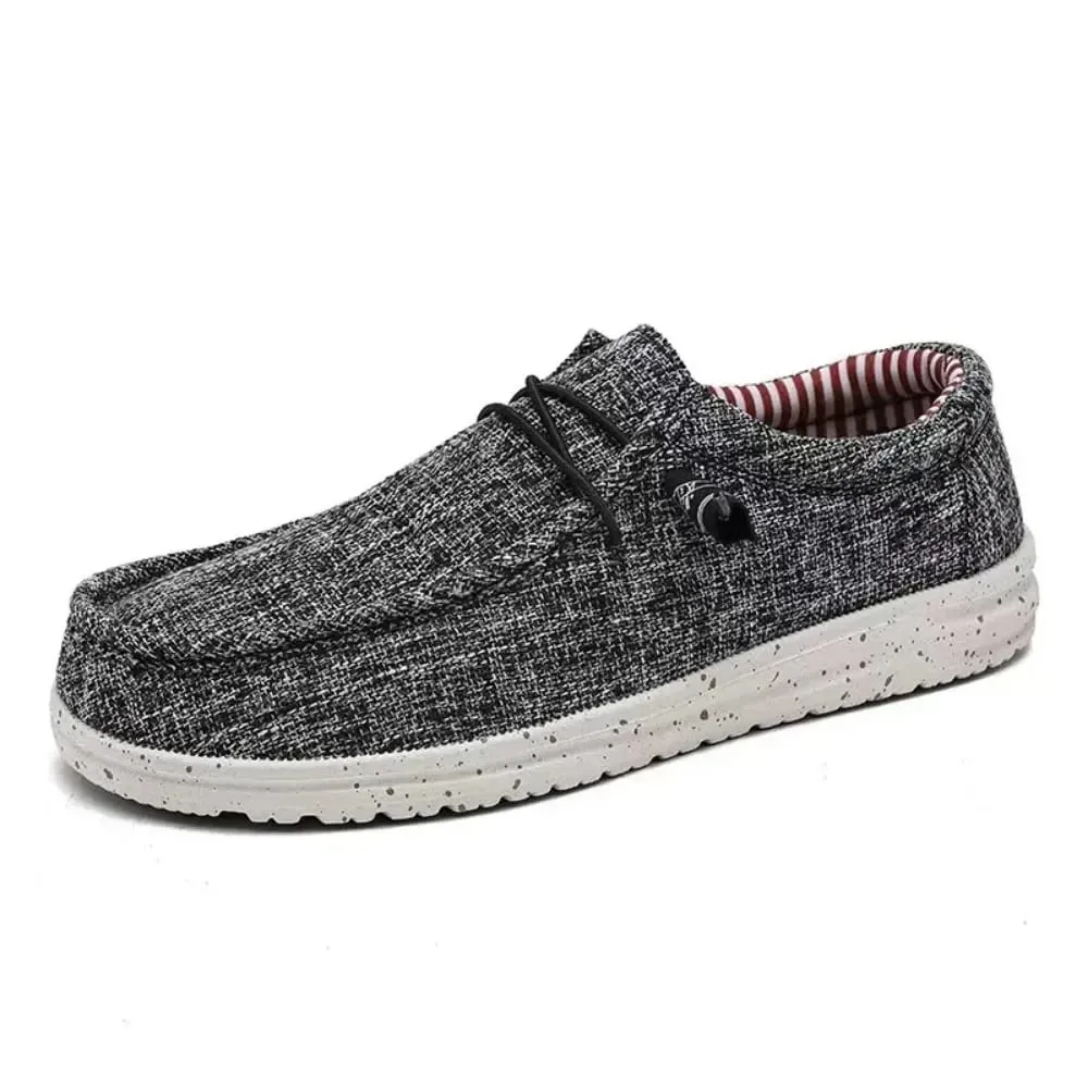 Men's Fashion Canvas Loafers Comfortable Lightweight Breathable Men's Casual Shoes Flat Slip-on Driving Shoes Man 2025 — image 6