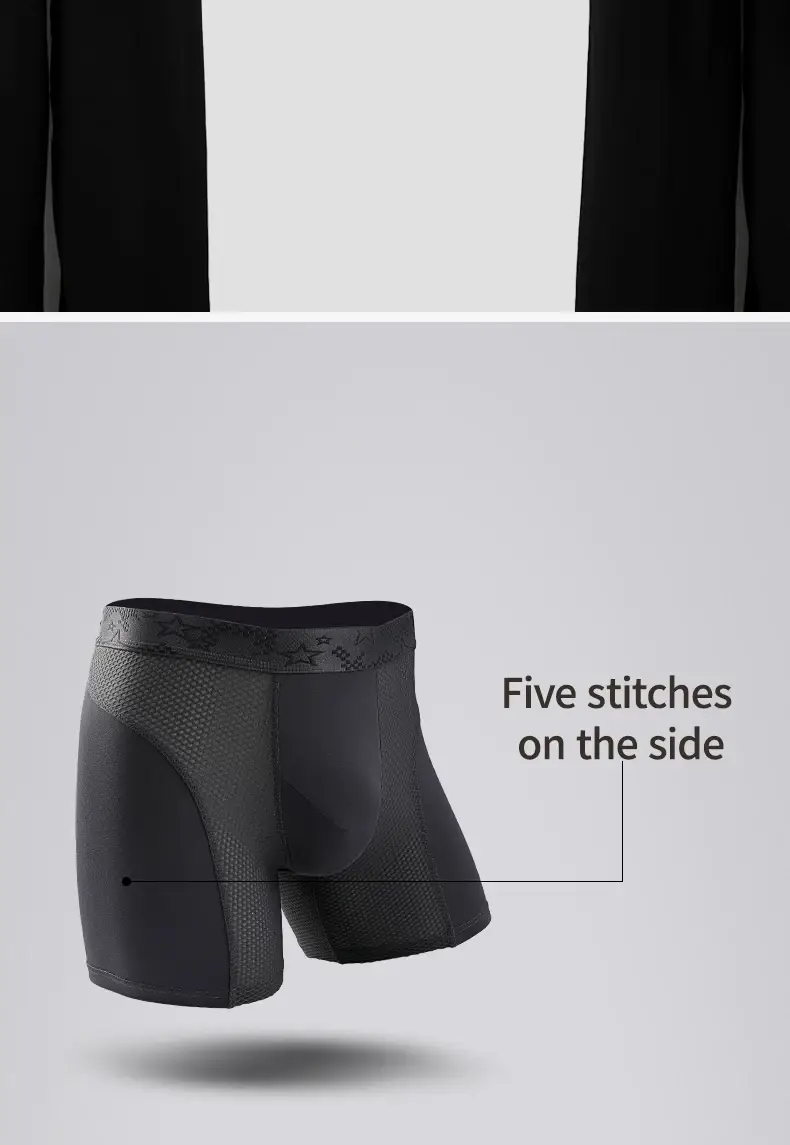 Sous-vêtements de sport étendus, boxer pour hommes, course modale anti-abrasion des jambes, short quadrangle d'entraînement respirant de grande taille