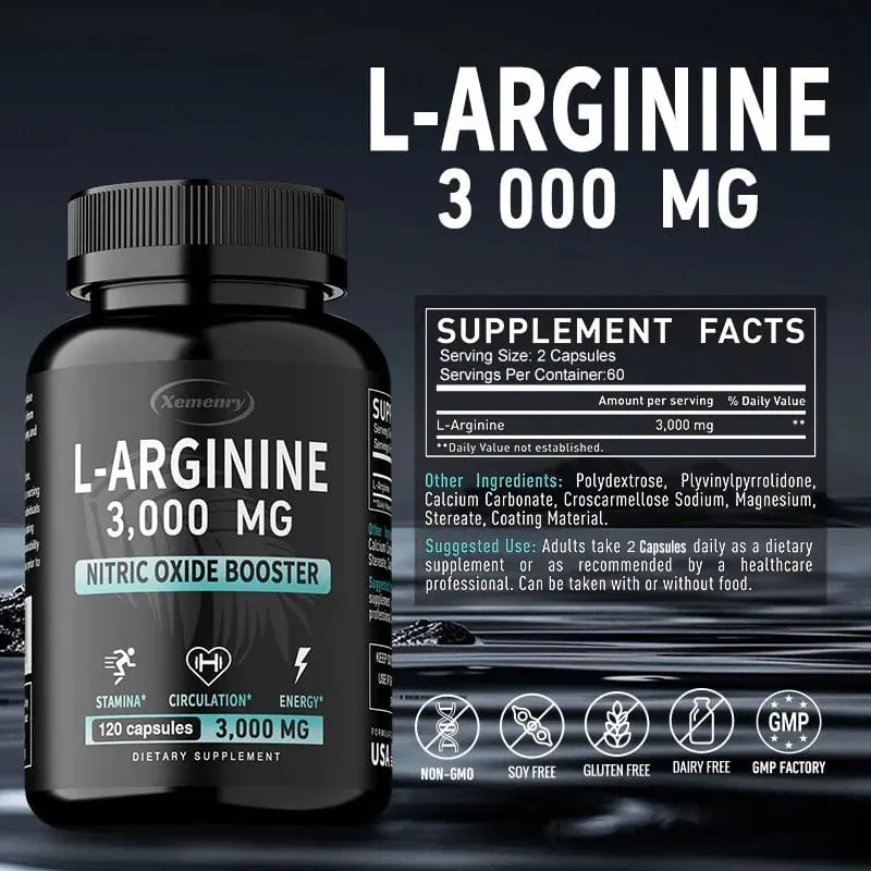 L-Arginine - Menyokong Pertumbuhan Otot Menggalakkan Peredaran Darah dan Meningkatkan Imuniti Meningkatkan Daya Tahan dan Prestasi