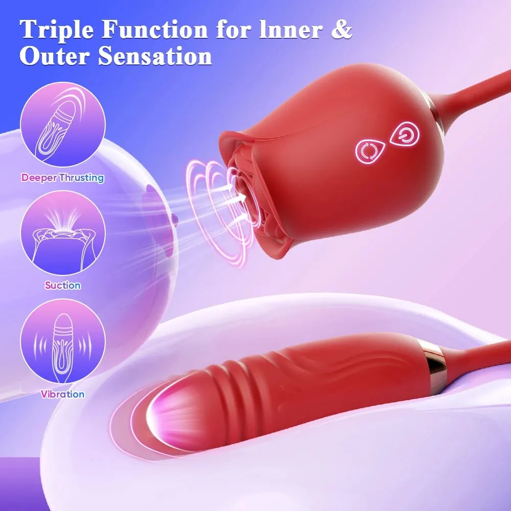 Clit Sucker Vibrator for Women Sucking Clitoris Stimulator with Thrusting Egg Female Masturbation Adult Goods Sex Toy for Women