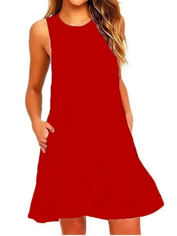 Phụ Nữ Đen Trắng Mùa Hè 2025 Polyester Nữ Tay Ngắn Cổ Tròn Áo Dáng Rộng Đầm Nữ Phố Bohemia Đầm vestidos