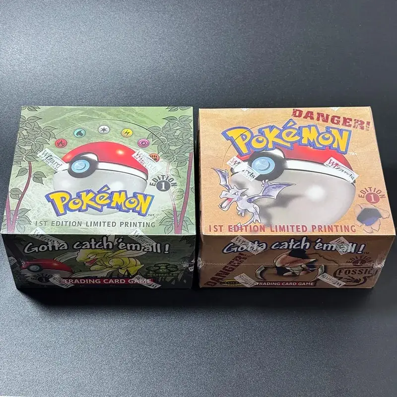 Pokémon Booster Packs Base Fossil Jungle 9 single bags 1 pack/11 Cards and Booster Box 3 1Box/36 Packs models Proxy Game Cards