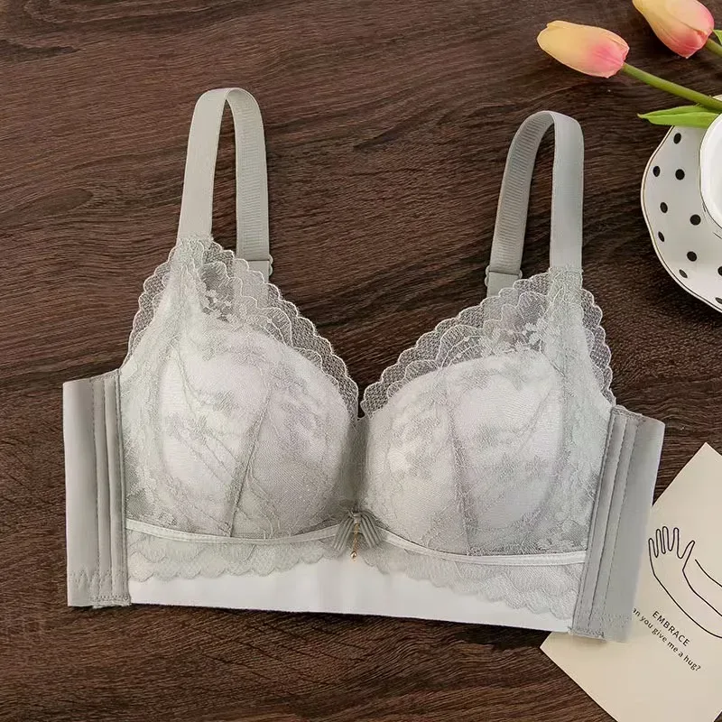 Sexy Lace Thickened Push-Up Bra for Small Breasts Anti-Sagging Adjustable Comfortable Wire-Free Lingerie — image 8
