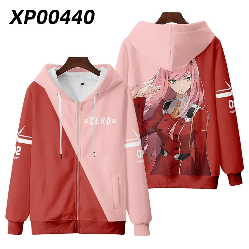 Hot Japan Anime Darling In The Franxx Cosplay Zipper Hoodies 3D Print Men Women Hip Hop Tracksuit Zipper Hoodie Men's Clothing — image 12