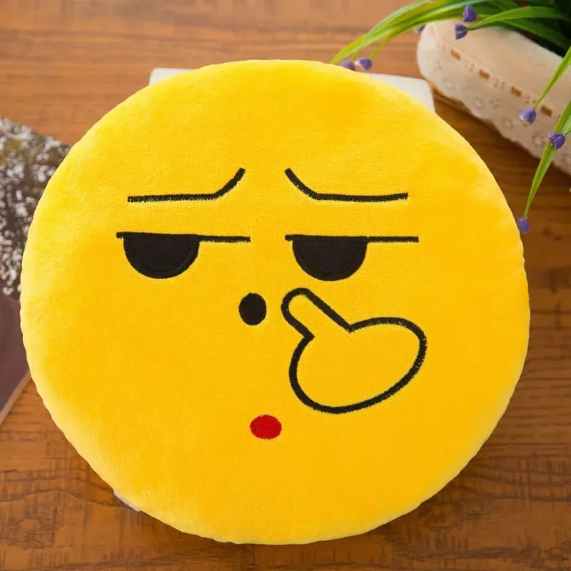 32cm Meme Emoji Smiley Face Plush Pillow Super Cute Soft Hugging Pillow for Sleeping Rest And Cushion - Toy Gift — image 11