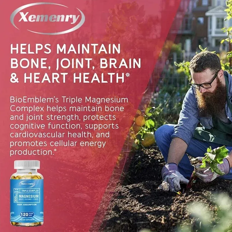 Triple Magnesium Complex Supplement - Innehåller magnesiumglycin Äppelsyra och citrat för att slappna av musklerna och förbättra sömnen — image 4