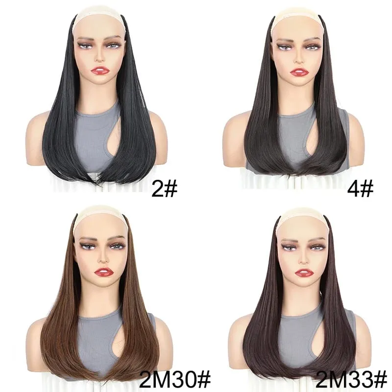 18Inch Synthetic Long Straight Hair Extension 4 Clips Increase Volume Heat-resistant Fake Fashion Hairpiece for Women Daily — image 4
