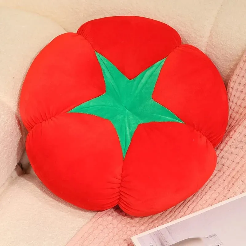 Kawaii Mô Phỏng Veggie Trái Cây Sang Trọng Đệm Hồng Nấm Nấm Cà Chua Mềm Mại Trang Trí Gối Cho Phòng Ngủ Sofa Quà Tặng — image 8