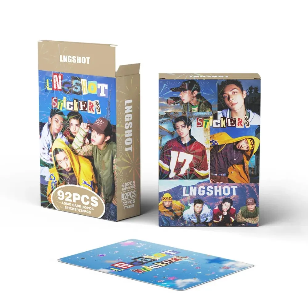 127pcs LNGSHOT New Album Photocards Stickers Kpop Merch Lomo Cards Set Fans Collection Cards Giftsi — image 4