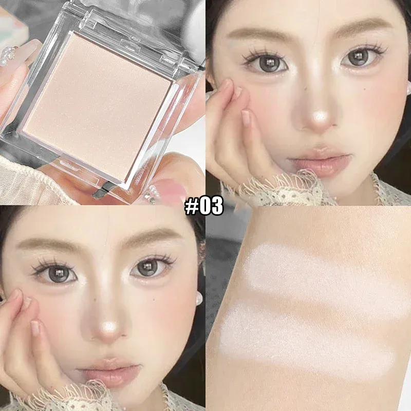 Matte White Monochrome Eyeshadow Palette Natural 3D Brightening Eyeshadow Highlighter Powder Long-Lasting Eye Makeup Palette