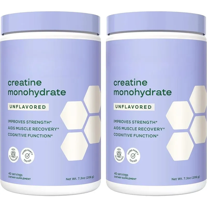 Creatine Monohydrate Powder 100% Micronized Improves Strength Supports Muscle Recovery and Cognitive Function 206g 40 Servings