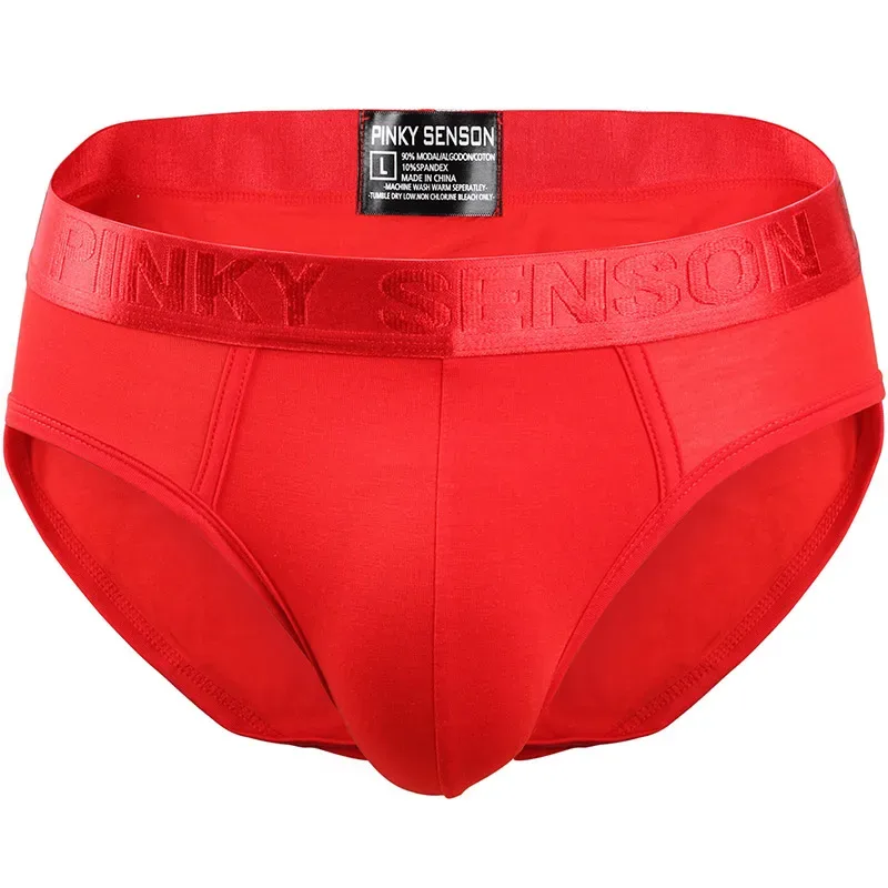 Pinky Seaso Marchio più venduto Pantaloni a triangolo sexy Modale sottile tinta unita Intimo uomo Slip modali Ventilare Plus Size Uomo