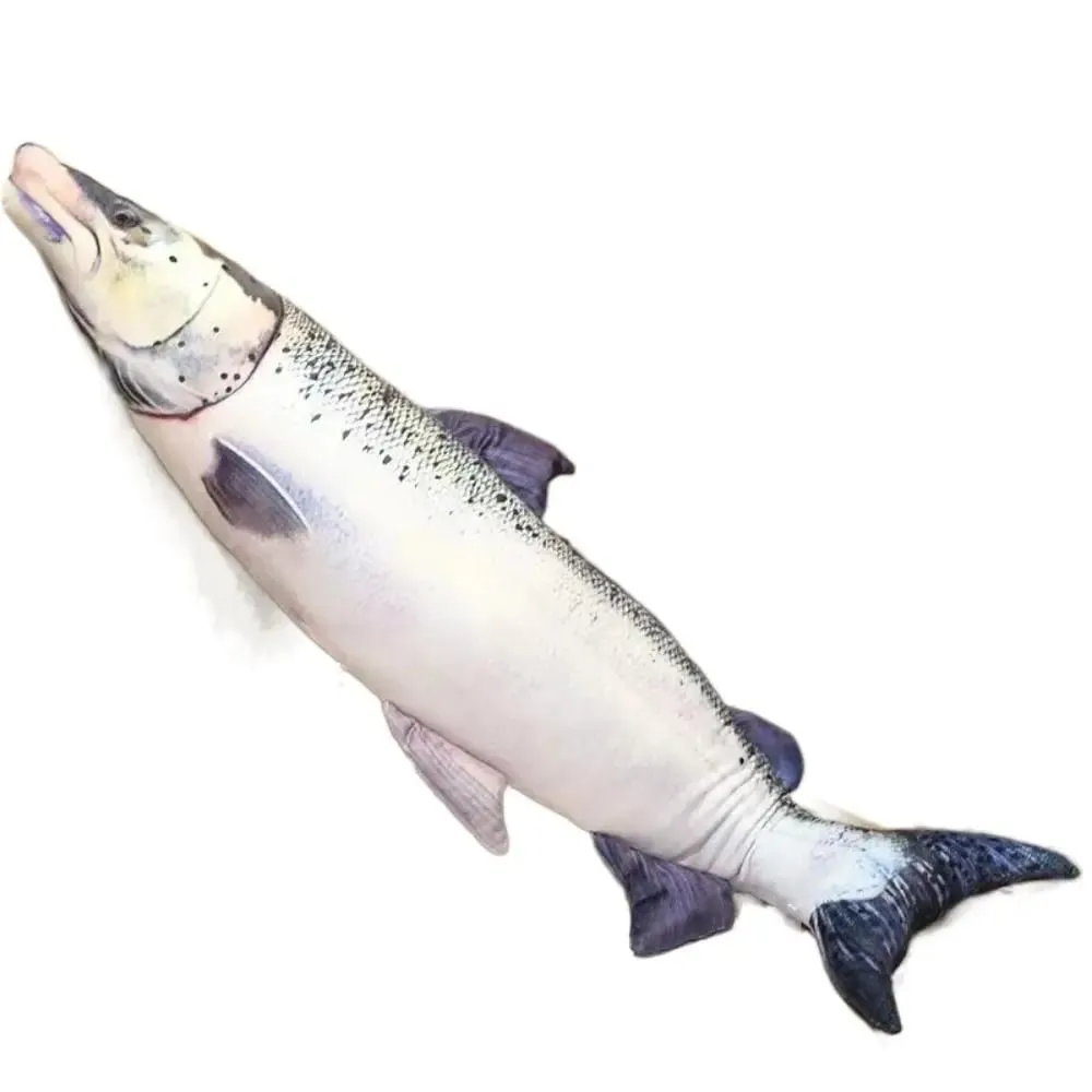 Sofa Cushion PP Cotton Simulation Sea Fish Soft Stuffed Sea Fish Stuffed Bream Salmon Fish Sleeping Pillow Bedroom — image 8
