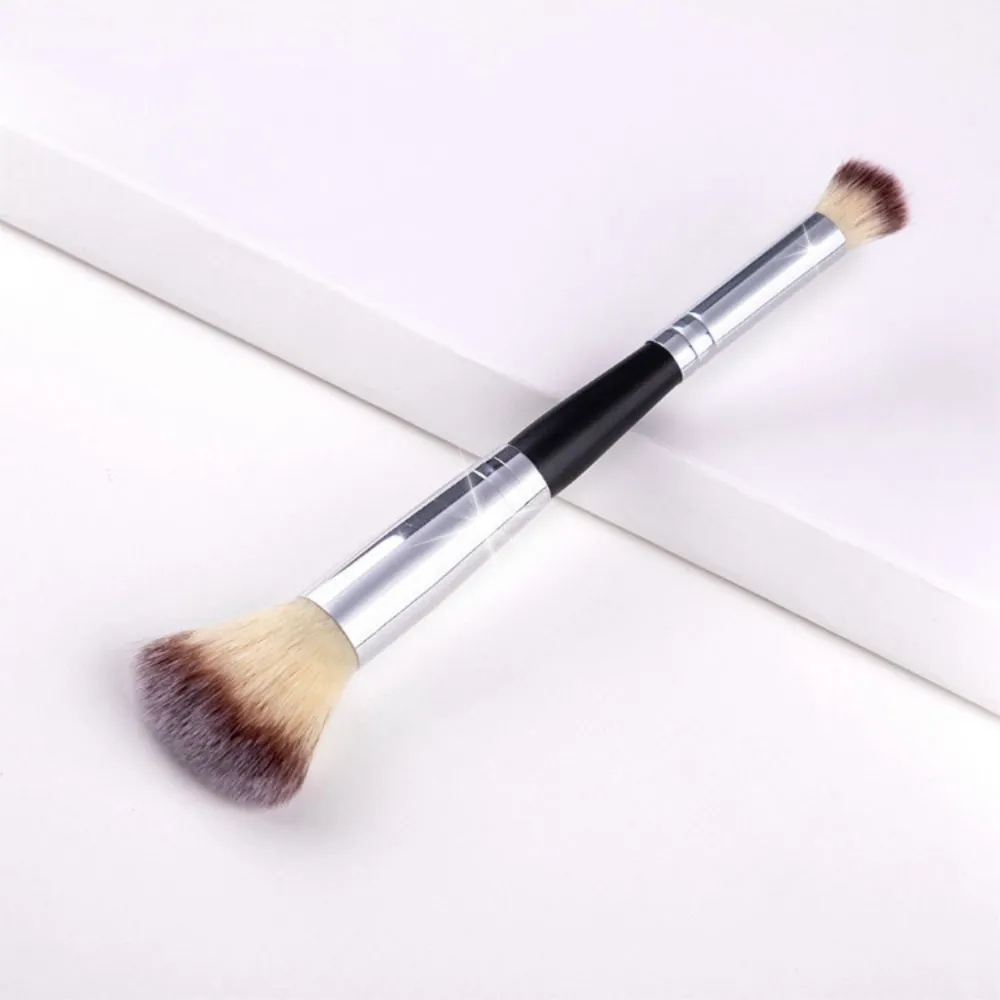 Rounded Taperd Dual-ended Foundation Brush Short Hair Flawless Dual-purpose Makeup Brush Makeup Brushes for Liquid Cream Powder — image 2