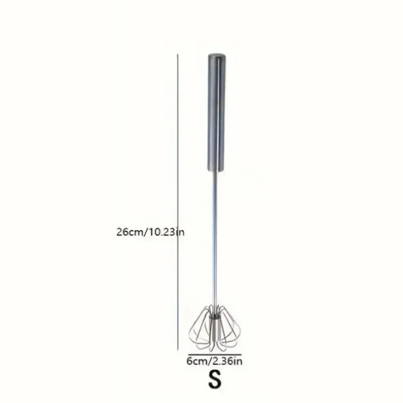 Stainless Steel Egg Beater Durable Semi-Automatic Mixer for Effortless Egg Cream Mixing Stirring and Beating for Kitchen Baking