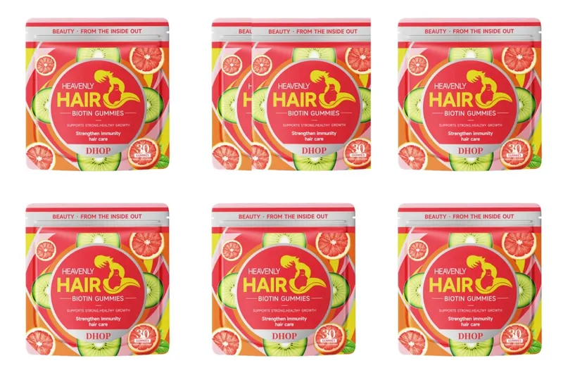 Biotin Gummies with Vitamin C and B12 Supports Strong Healthy Hair Growth Hair Care with Kiwi and Pomelo Extract - 15 Servings — image 12