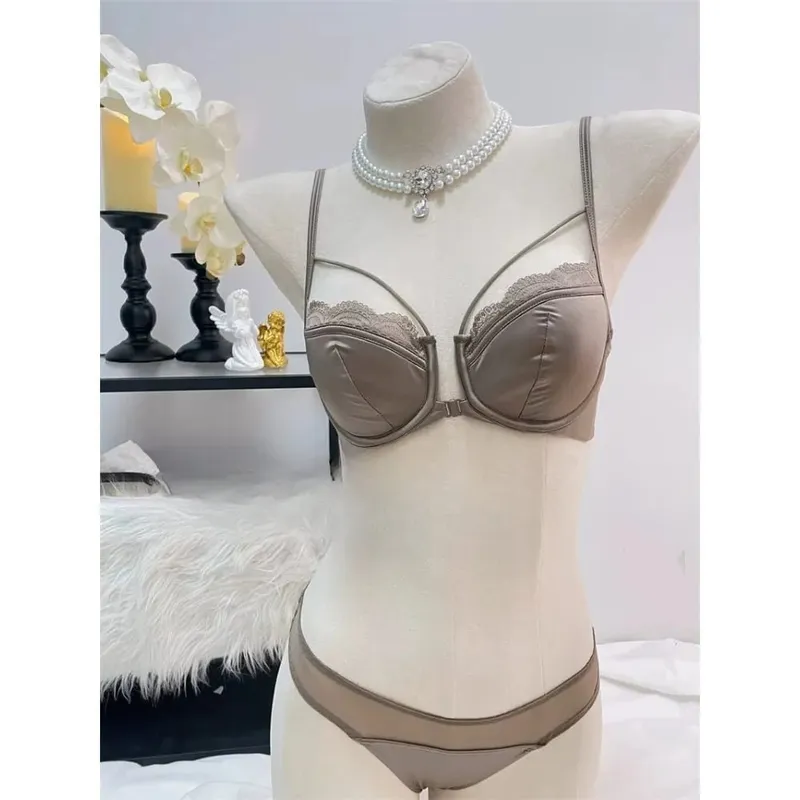 Front Close Smooth Bra Half Cup Pushup Minimizer Soft Wire Side Support Breathable Summer French Lingerie Бюстгальтер Женский