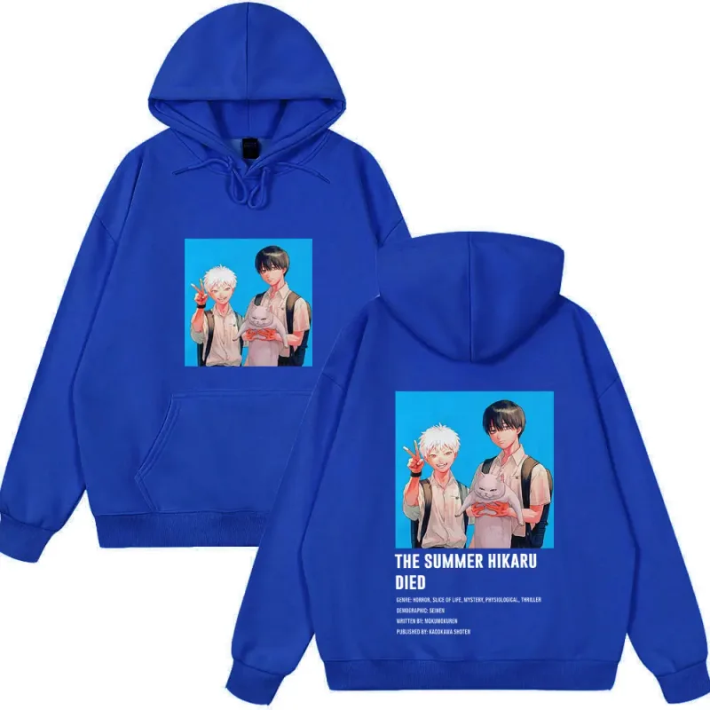 Anime The Summer Hikaru Died Hoodies Hikaru Yoshiki Manga Hoodies Men Women Casual Clothing Cozy Long Sleeve Funny Streetwears — image 12