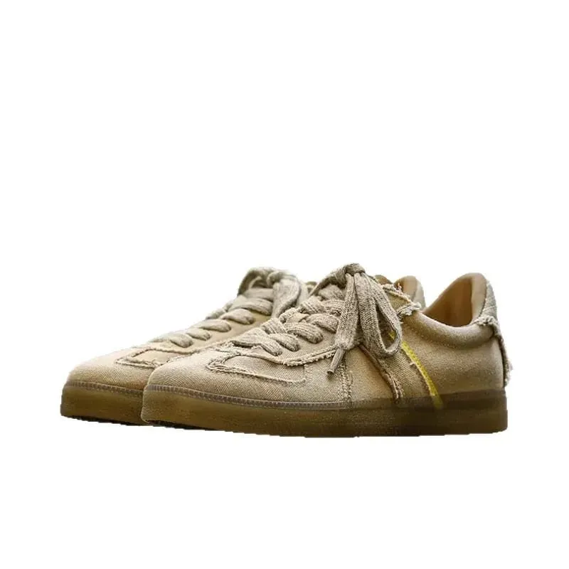 Classic Spliced German Trainer Shoes Flat Low-top Sneakers for Men's Spring and Autumn Casual Lace-up Sporty Shoes — image 1