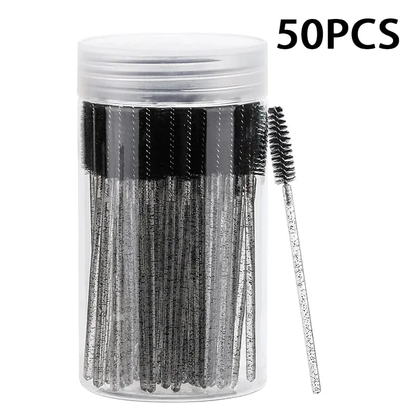 50/150PCS Disposable Eyelash Brush Mascara Wands Eyebrow Brush Makeup Applicator for Eyelash Extension Beauty Tools — image 8