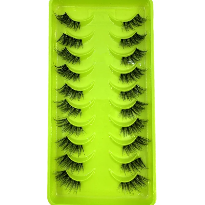 Black Eyelashes 10 Half Lashes Soft Natural Cat Eye Lashes Makeup Tool Extension Fluffy Faux Cils back-to-school season — image 11