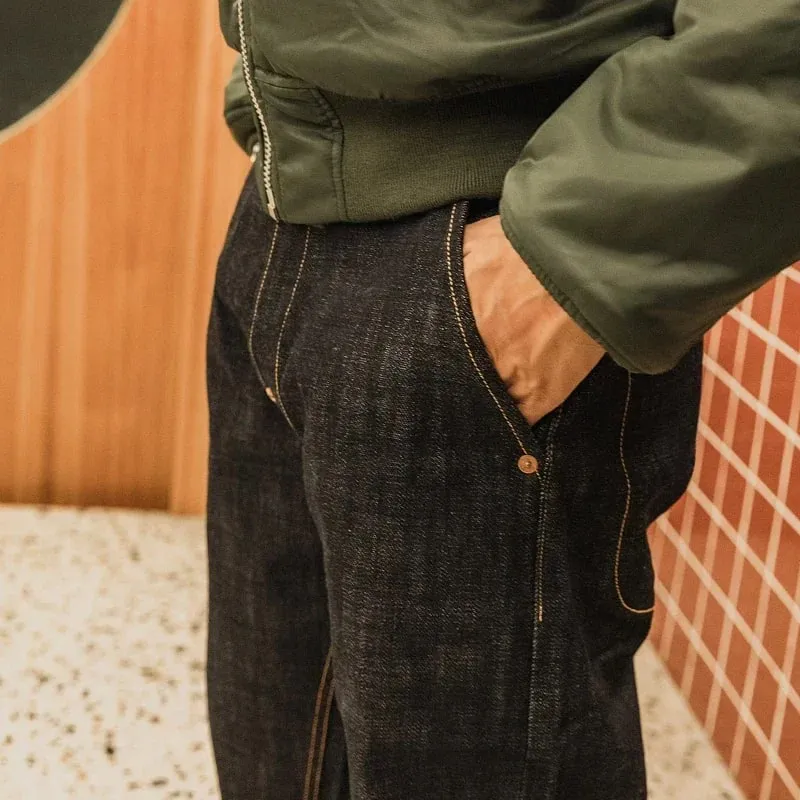 Red Tornado 18oz Selvedge Denim Jeans Loose Straight Fit Heavyweight Raw Denim Pants