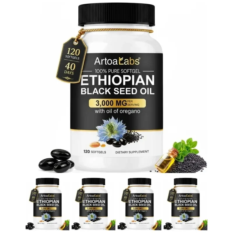 Ethiopian Black Seed Oil Softgels 3000mg with 100mg Oregano Extract for Immune Digestive and Daily Vitality Support 120 Count — image 12