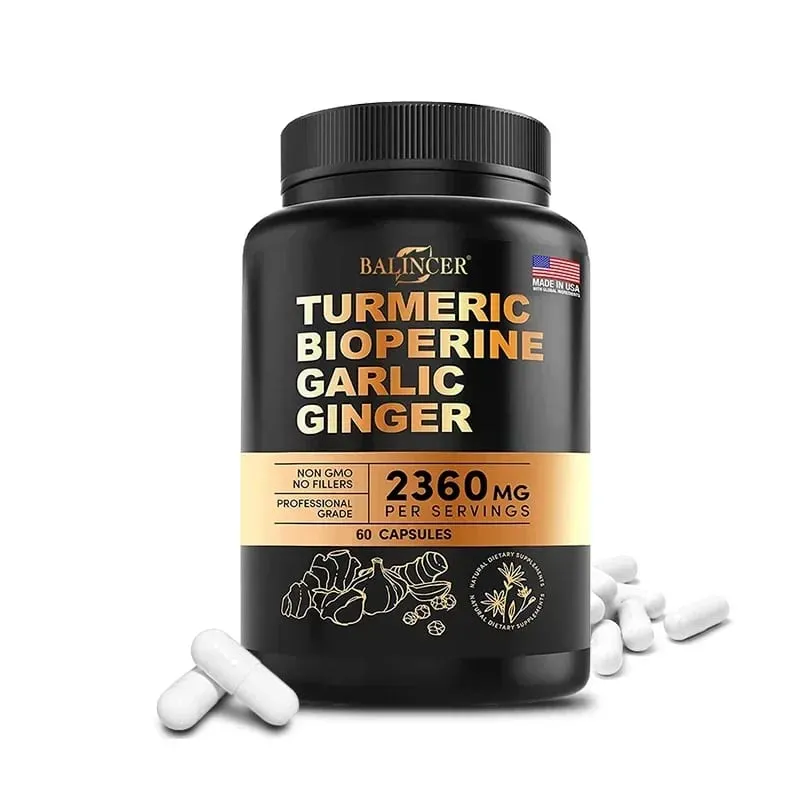 Turmeric Curcumin Capsules - Ginger Garlic & Black Pepper Natural Antioxidant for Joint Mobility Digestive & Immune Wellness — image 8