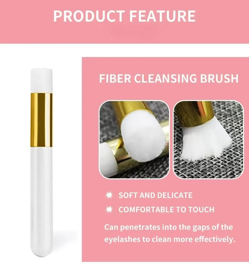 3Pcs Eyelash Cleaning Brushes Lash Shampoo Brush for Eyelash Extensions Nose Blackhead Remover Deep Pore Cleansing Beauty Makeup