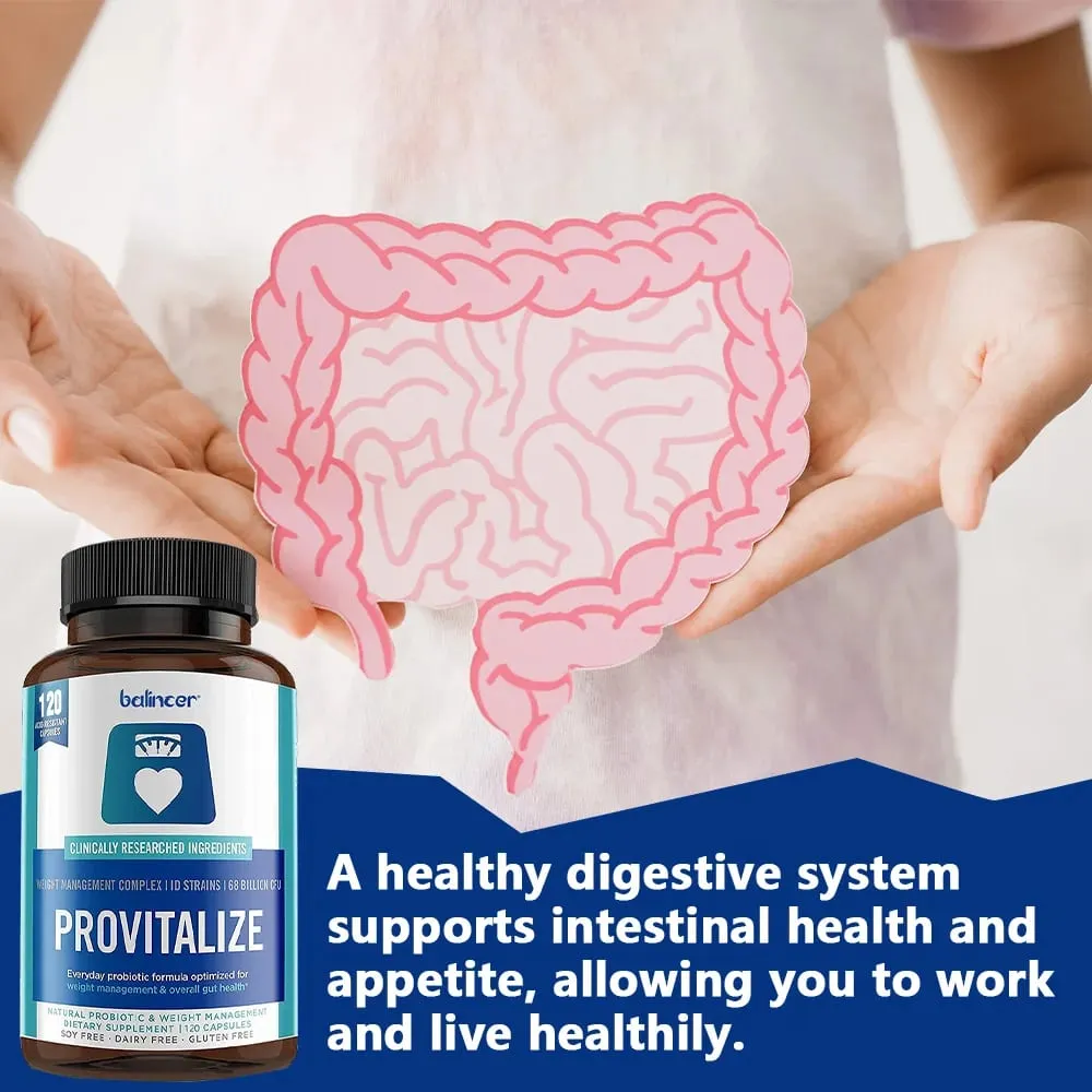 Provitalize Capsules - Women Probiotics + Moringa Weight Management Immune Health & Gut Health Support 30/60/120 Caps