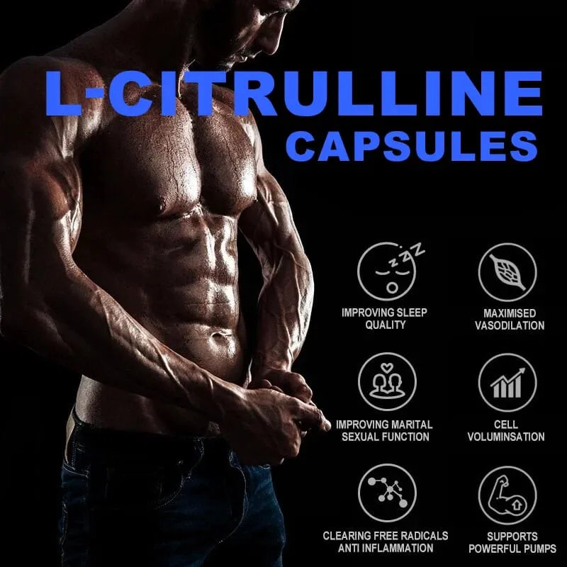 Maximum Strength L-Citrulline Capsules Support Blood Vessels Stamina Muscle Soreness for Bodybuilding & Strength Training — image 3
