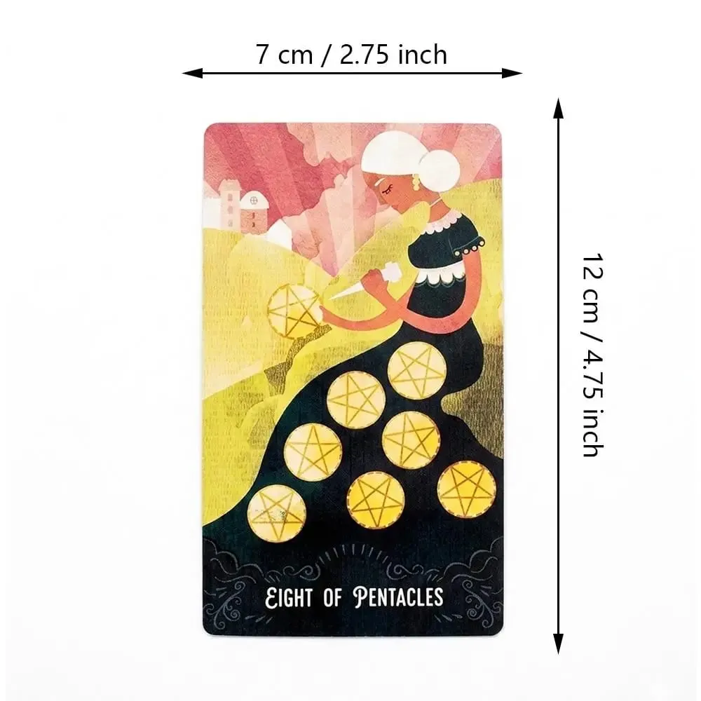 Jeu de Tarot Star Maiden, 78 cartes, esthétique, céleste, divin, dans une boîte rigide en deux pièces, Double gaufrage 12x7cm