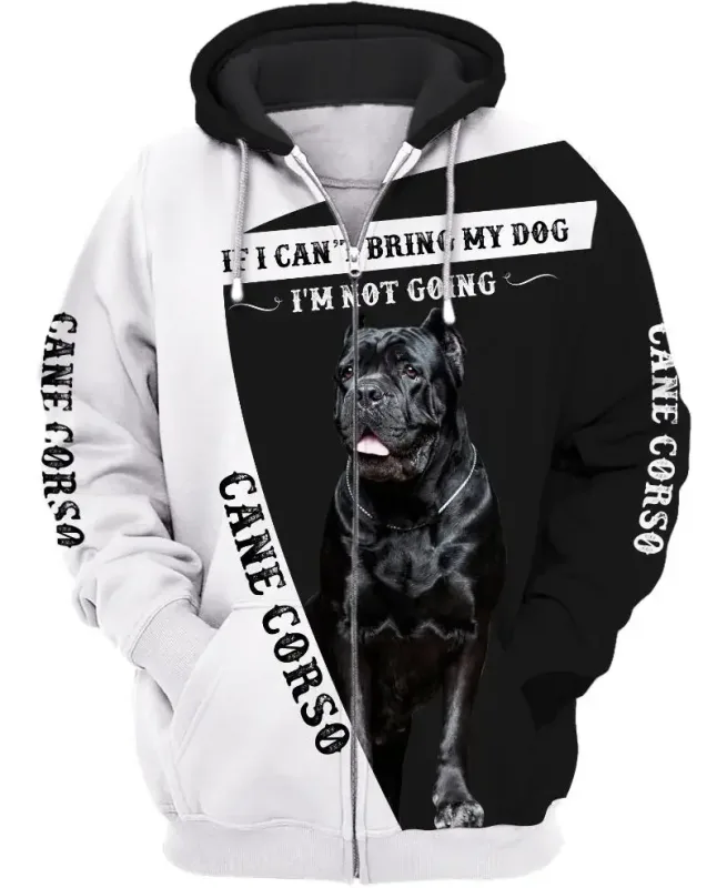 New Cane Corso Dog 3D Print Zipper Hoodies Streetwear Men Women Casual Hooded Sweatshirts Oversized Tracksuit Coat Man Clothing — image 4