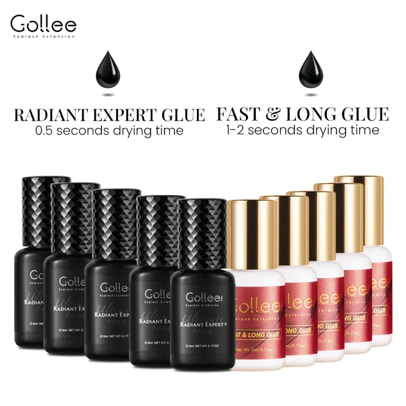 Gollee 0.5-1s Fast Dry Glue for Eyelash Extension Hypoallergenic Lash Extension Glue for Professional Artists Eyelashes Supplies — image 10