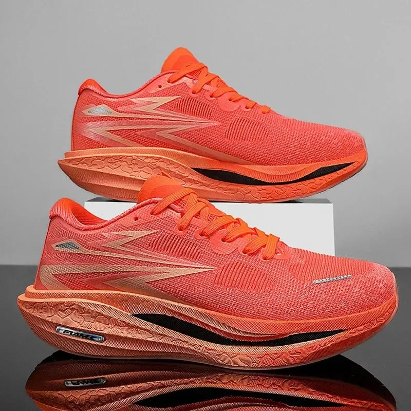 Carbon Plate Marathon Running Shoes Men Women Breathable Lightweight Sports Sneakers Shock Absorbing Athletic Shoes